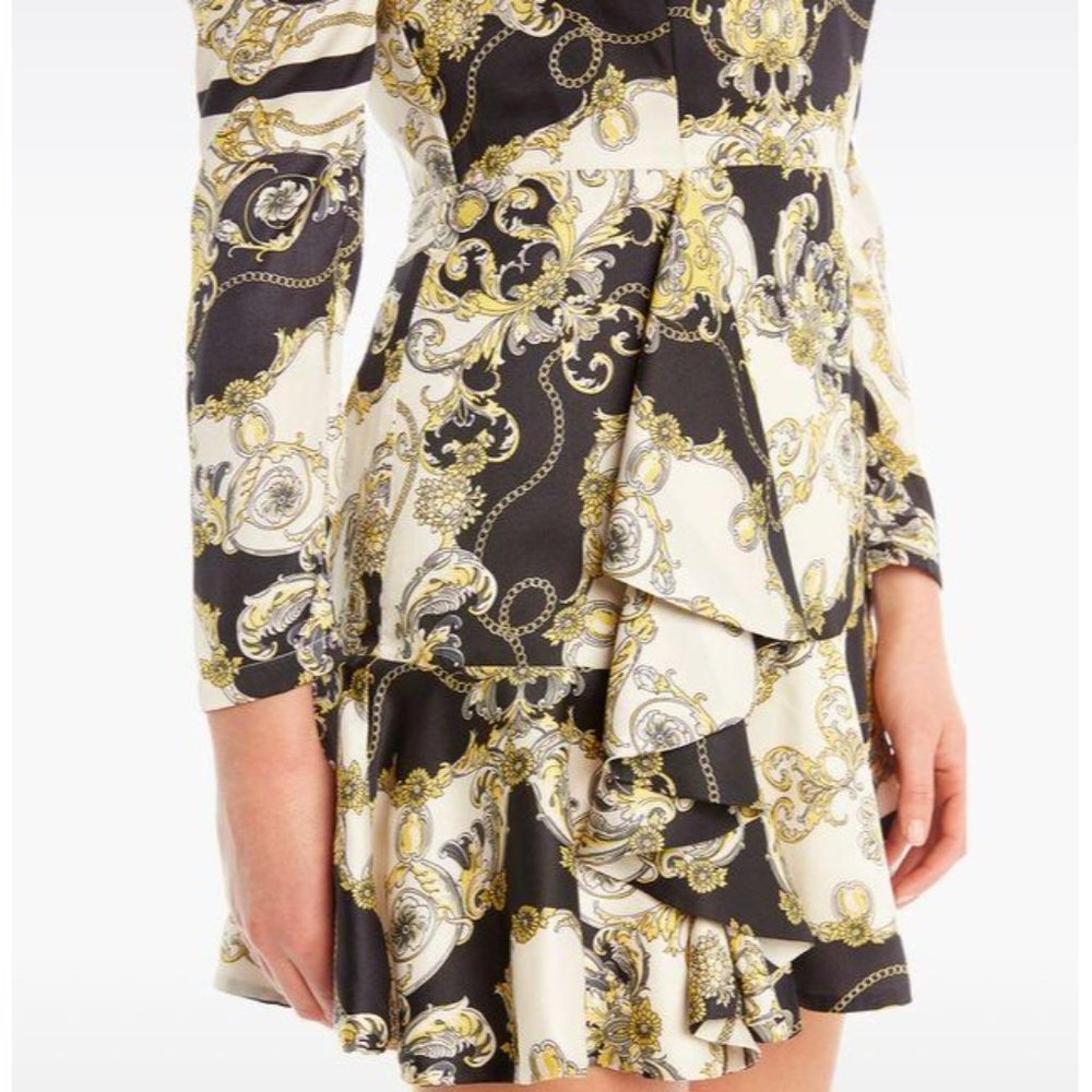 Bardot Scarf Print Shirt Mini Dress  US 6/S - Picture 7 of 14